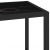 Stolik konsolowy, przezroczysty i czarny marmur, 100x36x90 cm