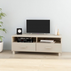 Szafka pod TV, miodowy brąz, 106x40x40 cm, lite drewno sosnowe