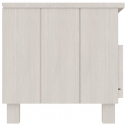 Szafka pod TV, biała, 106x40x40 cm, lite drewno sosnowe
