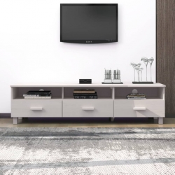 Szafka pod TV, biała, 158x40x40 cm, lite drewno sosnowe