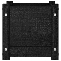 Donice ogrodowe, 2 szt., czarne, 31x31x31 cm, sosnowe