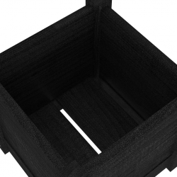 Donice ogrodowe, 2 szt., czarne, 31x31x31 cm, sosnowe