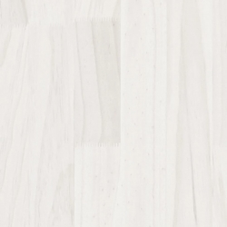 Donica ogrodowa, biała, 50x50x70 cm, lite drewno sosnowe