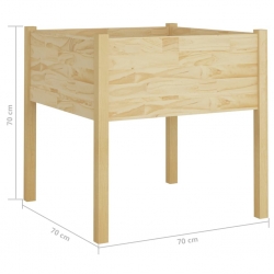 Donica ogrodowa, 70x70x70 cm, lite drewno sosnowe