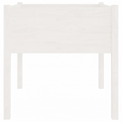 Donice ogrodowe, 2 szt., białe, 70x70x70 cm, drewno sosnowe