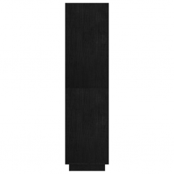 Regał/przegroda, czarny, 80x35x135 cm, drewno sosnowe
