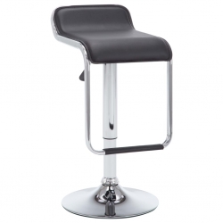 Obrotowe stołki barowe, 2 szt., czarne, sztuczna skóra