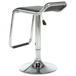 Obrotowe stołki barowe, 2 szt., czarne, sztuczna skóra