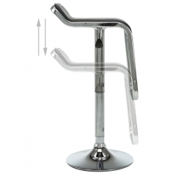 Obrotowe stołki barowe, 2 szt., czarne, sztuczna skóra