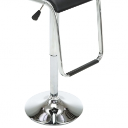 Obrotowe stołki barowe, 2 szt., czarne, sztuczna skóra