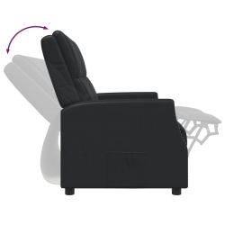2-osobowy fotel rozkładany, czarny, sztuczna skóra
