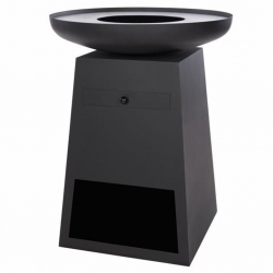 RedFire Grill ogrodowy z miejscem na drewno Onyx, 60 cm, czarny