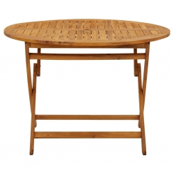 Składany stół ogrodowy, 110 cm, lite drewno akacjowe