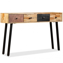 Stolik konsola, lite drewno tekowe z odzysku, 120 x 30 x 76 cm