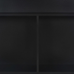 Stół barowy z 2 blatami, czarny, 130 x 40 x 120 cm