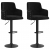 Stołki barowe, 2 szt., czarne, obite aksamitem