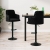 Stołki barowe, 2 szt., czarne, obite aksamitem