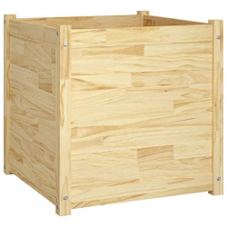 Donice ogrodowe, 2 szt., 60x60x60 cm, lite drewno sosnowe