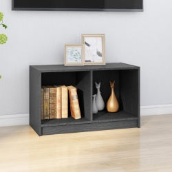 Szafka pod TV, szara, 70x33x42 cm, drewno sosnowe