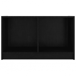Szafka pod TV, czarna, 70x33x42 cm, drewno sosnowe