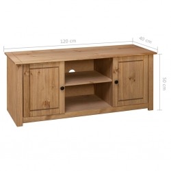 Szafka pod TV, 120x40x50 cm, lita sosna, seria Panama