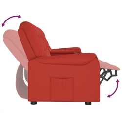 4-os. fotel rozkładany, z uchwytem, winna czerwień, ekoskóra