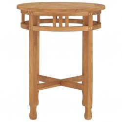 Stolik bistro, Ø60x60 cm, lite drewno tekowe