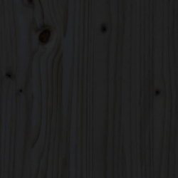 Szafka nocna, czarna, 40 x 35 x 50 cm, lite drewno sosnowe