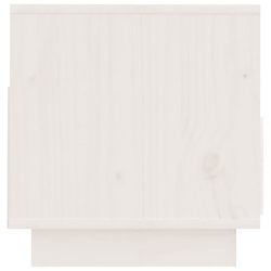 Szafka pod telewizor, biała, 60x35x37 cm, lite drewno sosnowe