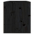 Szafki ścienne, 2 szt., czarne, 45x30x35 cm, drewno sosnowe