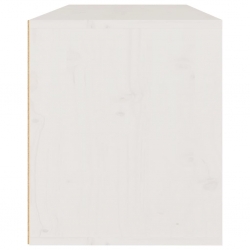 Szafka ścienna, biała, 80x30x35 cm, lite drewno sosnowe