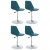 Obrotowe krzesła stołowe, 4 szt., turkusowe, PP
