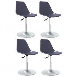 Obrotowe krzesła stołowe, 4 szt., lila, PP
