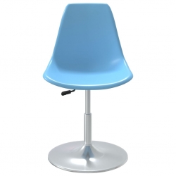 Obrotowe krzesła stołowe, 4 szt., niebieskie, PP