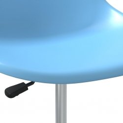 Obrotowe krzesła stołowe, 4 szt., niebieskie, PP