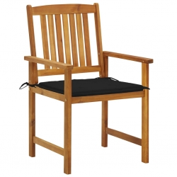 Krzesła ogrodowe z poduszkami, 2 szt., drewno akacjowe