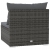 3-osobowa sofa z poduszkami, szara, polirattan