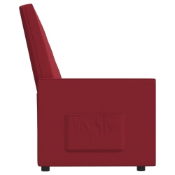 2-os., rozkładany fotel, winna czerwień, obity tkaniną