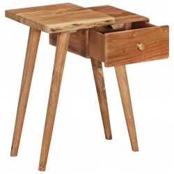 Stolik nocny z litego drewna akacjowego, 45 x 32 x 55 cm