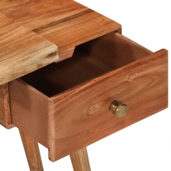 Stolik nocny z litego drewna akacjowego, 45 x 32 x 55 cm