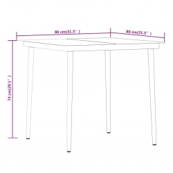 3-częściowy zestaw mebli ogrodowych, czarny