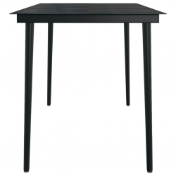 5-częściowy zestaw mebli ogrodowych, czarny