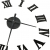 Zegar ścienny 3D, nowoczesny design, czarny, 100 cm, XXL