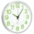 Fluorescencyjny zegar ścienny, biały, 30 cm