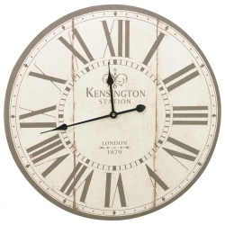 Zegar ścienny w stylu vintage z motywem londyńskim, 60 cm