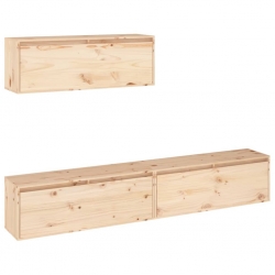 Szafki pod TV, 3 szt., lite drewno sosnowe