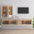 Szafki pod TV, 4 szt., lite drewno sosnowe