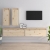 Szafki pod TV, 4 szt., lite drewno sosnowe