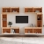 Szafki pod TV, 6 szt., lite drewno sosnowe