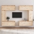Szafki pod TV, 6 szt., lite drewno sosnowe